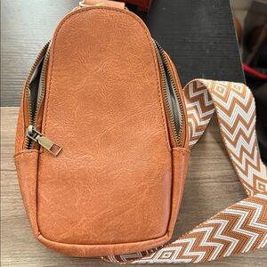 Tan Leather Crossbody Bag